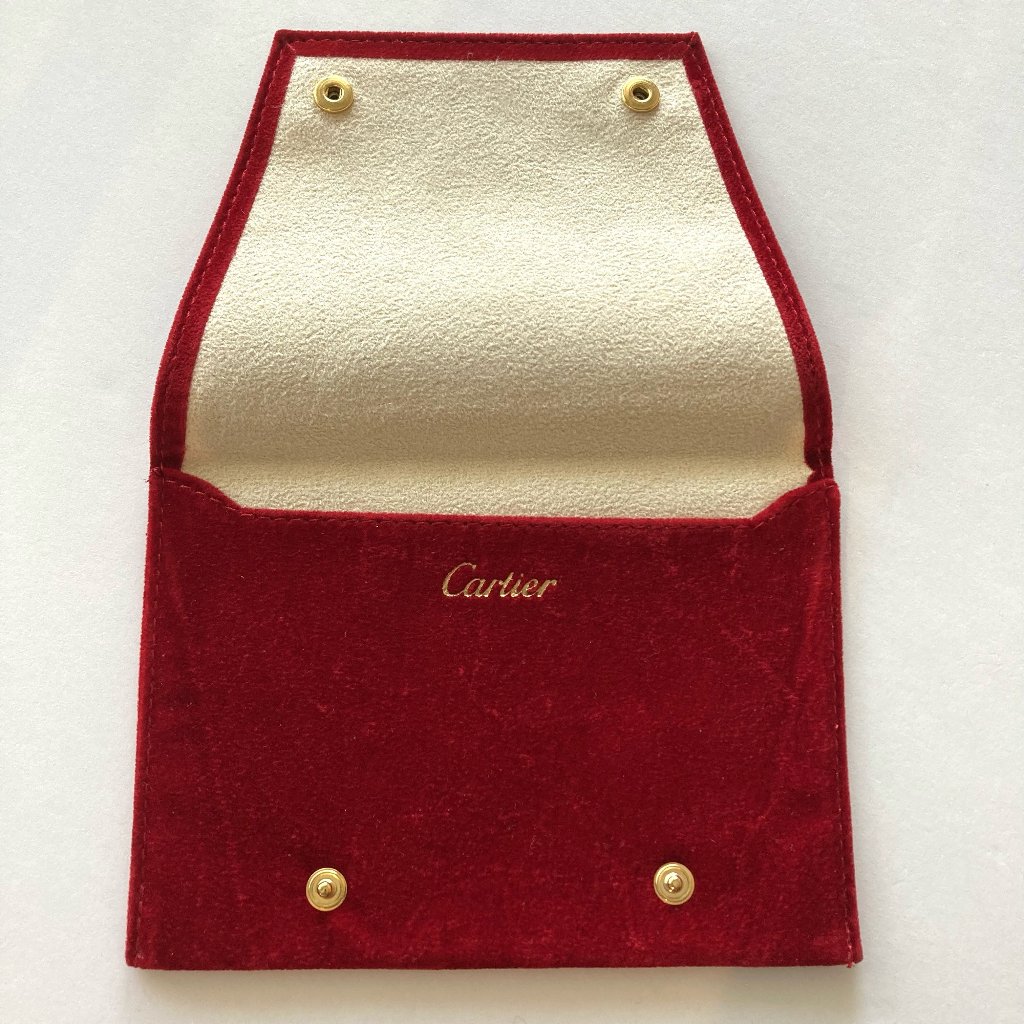 Cartier Travel Pouch Soft Jewelry Watch Accessories New Red Storage Case